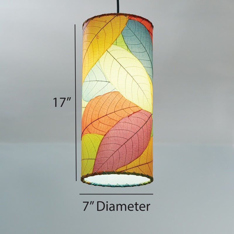 Cylinder Pendant Leaf Lamp - Multi
