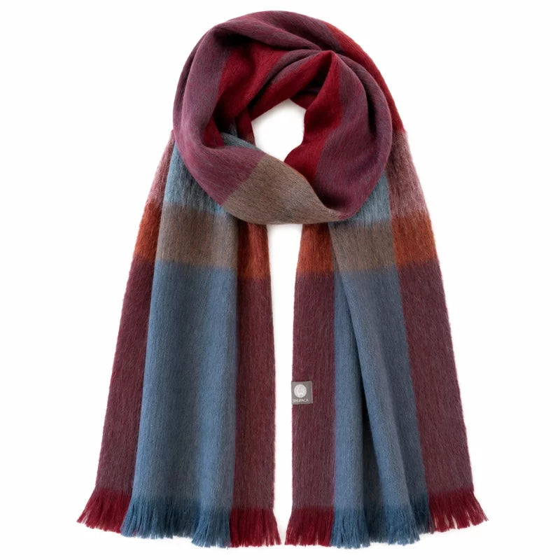 Alpaca Plaid Scarf Caramel Apple