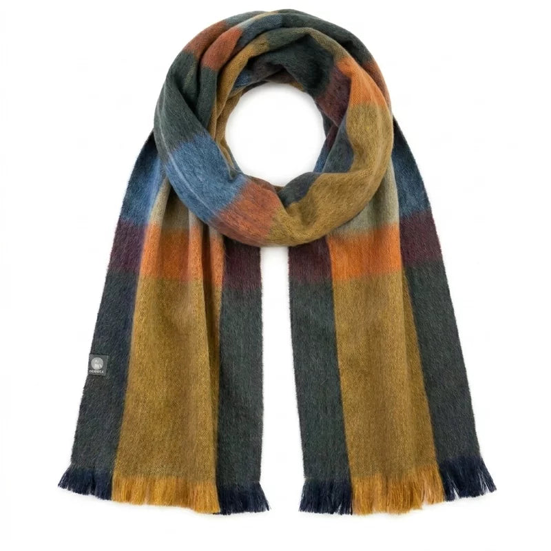 Alpaca Plaid Scarf Iridescent