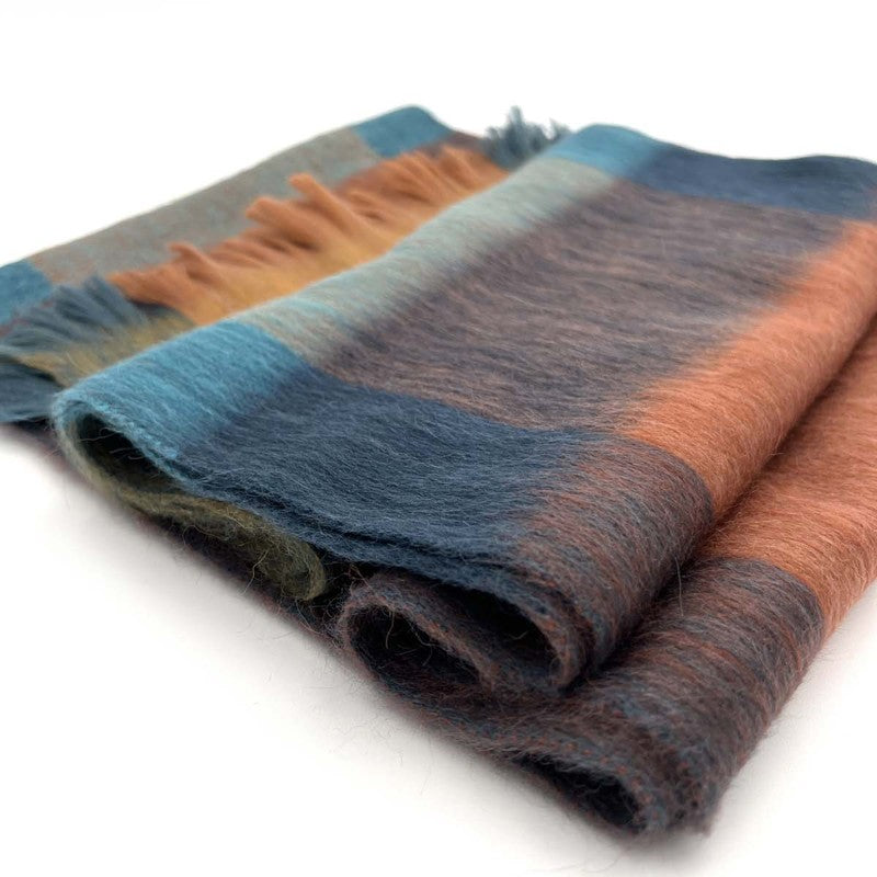 Alpaca Plaid Scarf Rustic Dune 1
