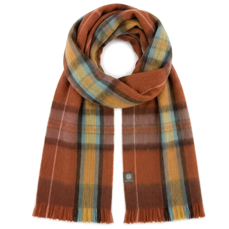 Alpaca Tartan Scarf Autumn
