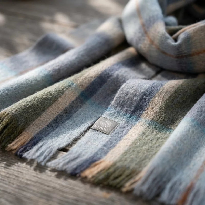 Alpaca Tartan Scarf Shoreline
