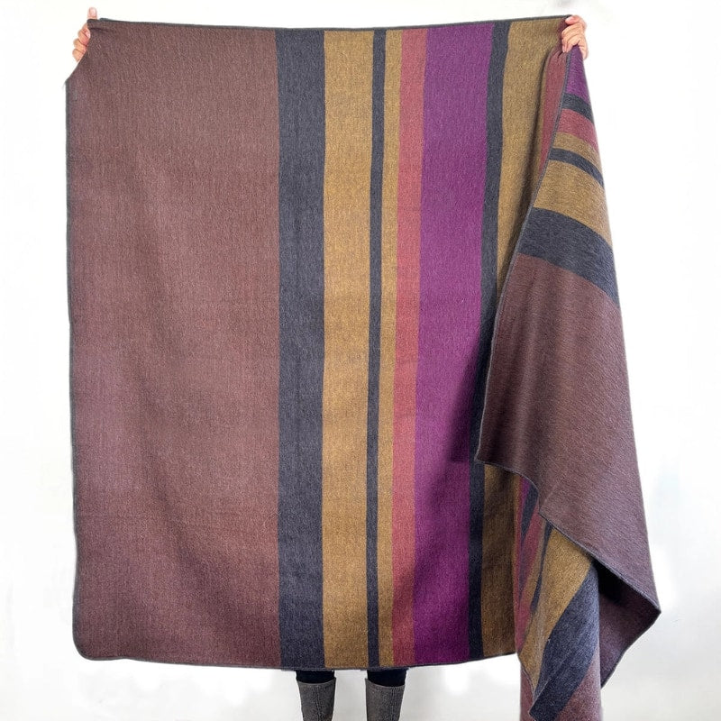 Shupaca Alpaca Throw Blanket in Canyon color, soft and cozy woven textile perfect for adding warmth and style to your space