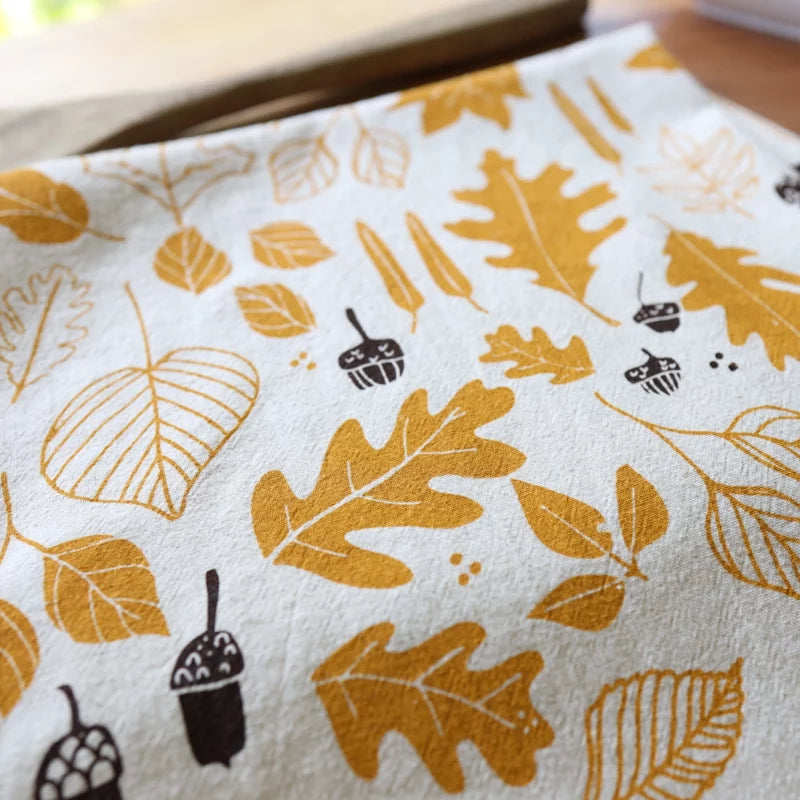Autumn Leaves and Acorn Kitchen Towel