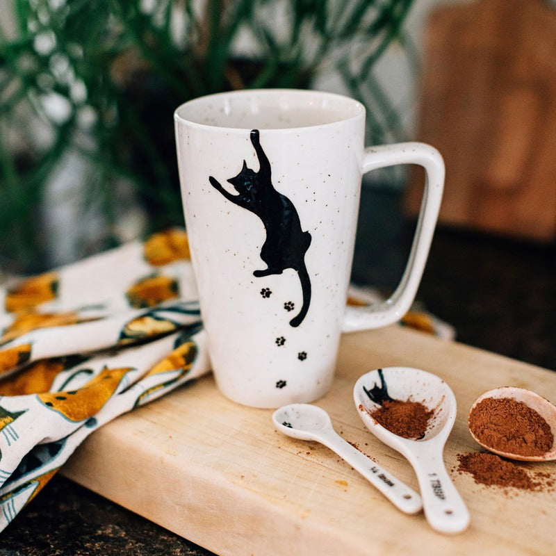 Cat paw print mug styled