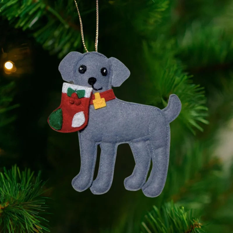 Caught with the Stocking Weimaraner Ornament