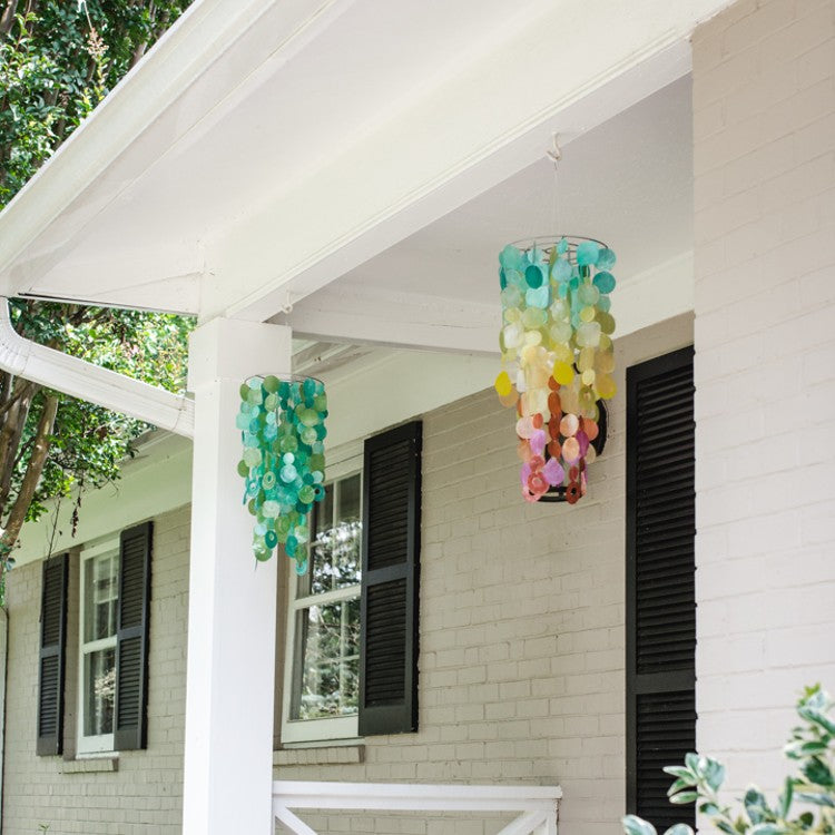 Chandelier Capiz Chimes styled 2