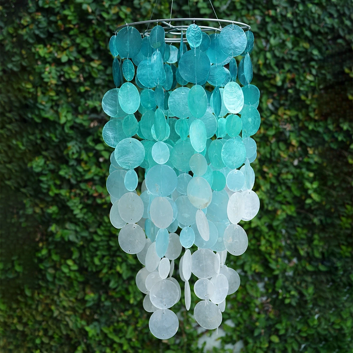 Chandelier Capiz Chime - Ombre Turquoise