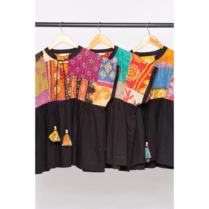 Cotton Kantha Tunic Top