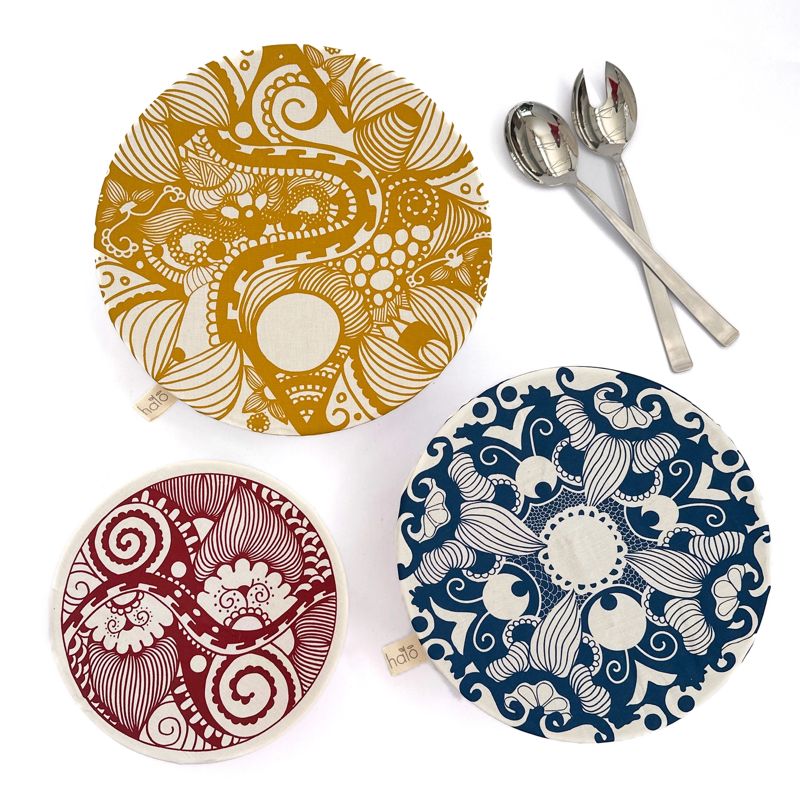 Dish and Bowl Cover Large Set of 3 Paradise