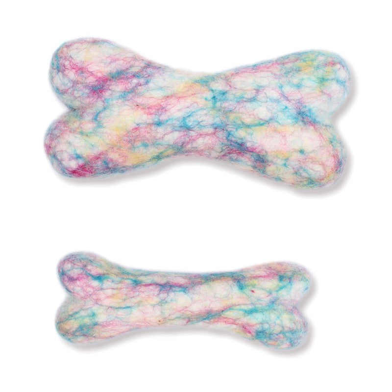 Eco Wool Dog Bone Tye Dye Small