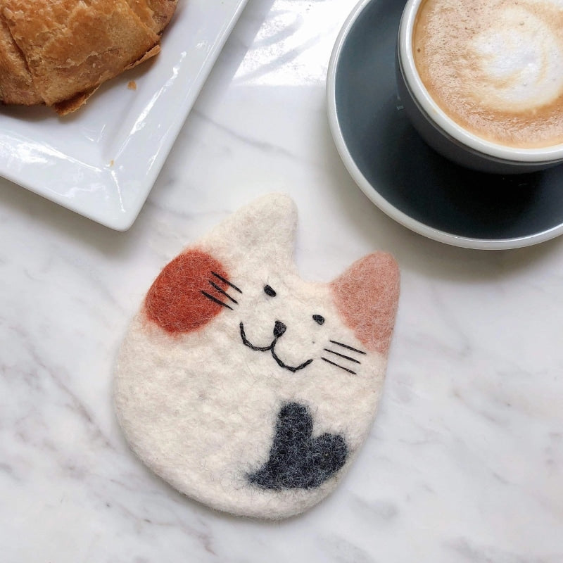 Felt Calico Cat Coasters 1