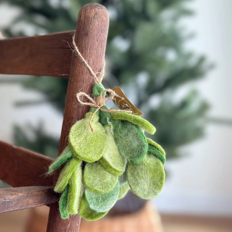 Mistletoe Sprig Felt Ornament