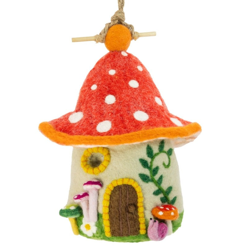 Felt birdhouse Fungi House