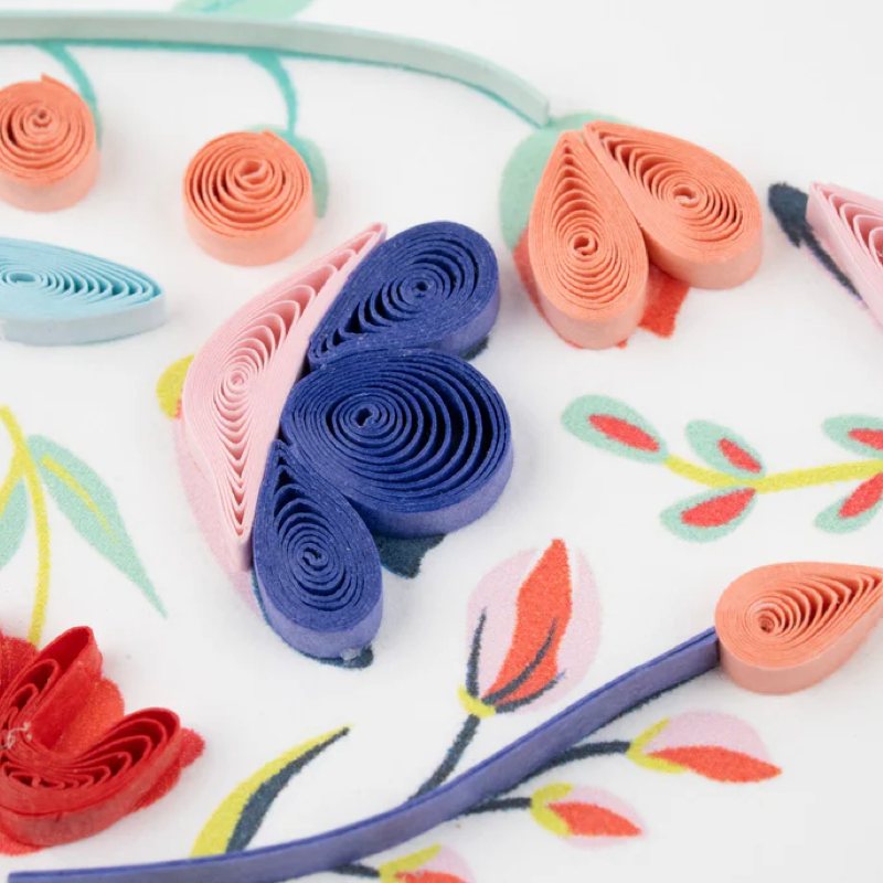 Floral Butterfly Quilling Card