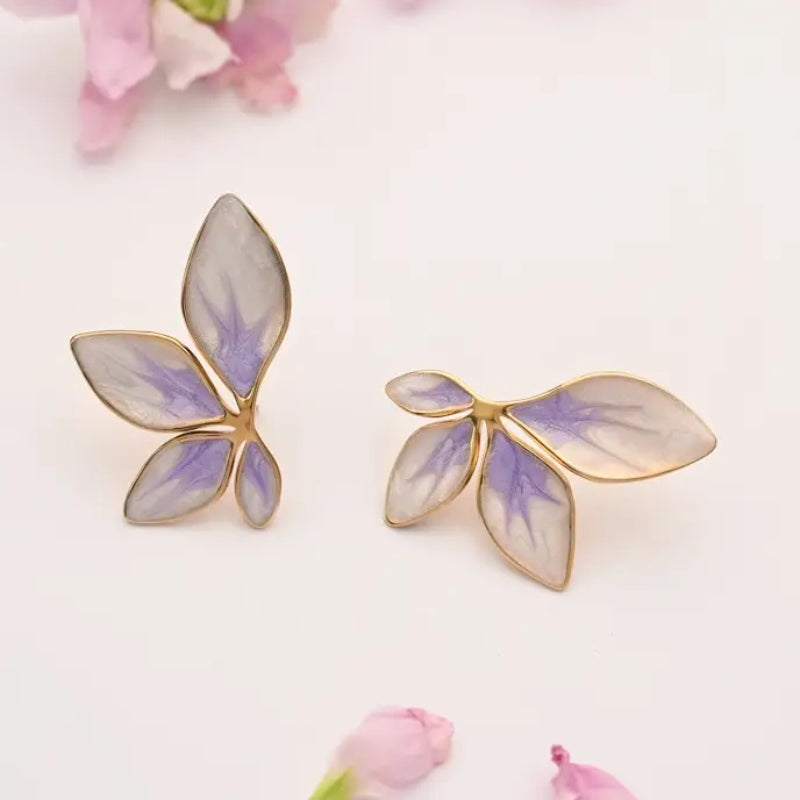 Flourish Lavender Leaf Earrings3