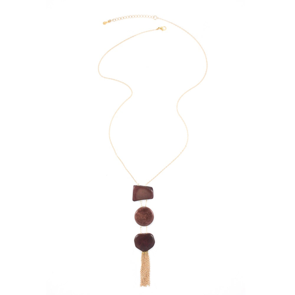 Gracia Necklace - Burgundy