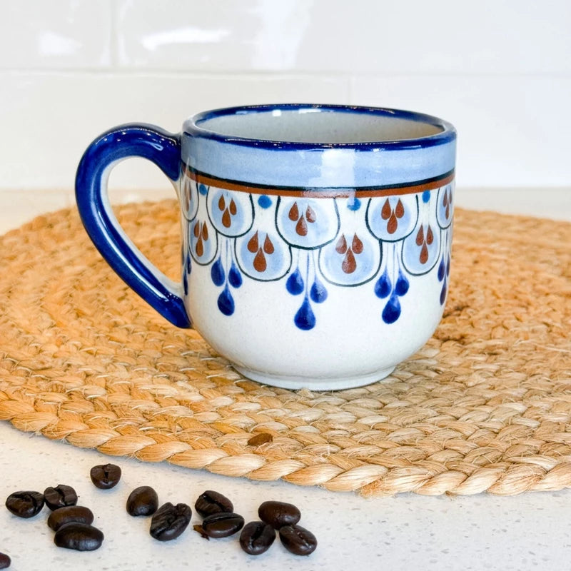 Hand-Painted Ceramic Barrel Mug
