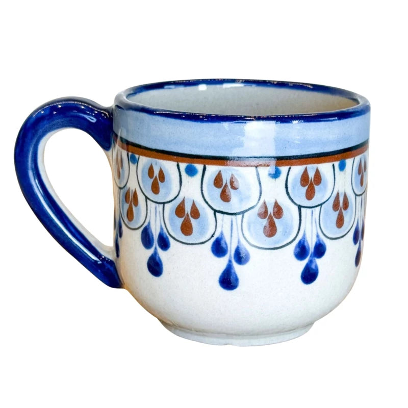 Hand-Painted Ceramic Barrel Mug