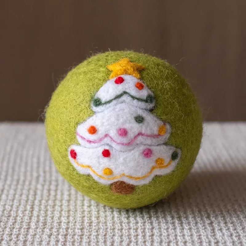 Holiday Eco Wool Dryer Ball - Whimsical Tree