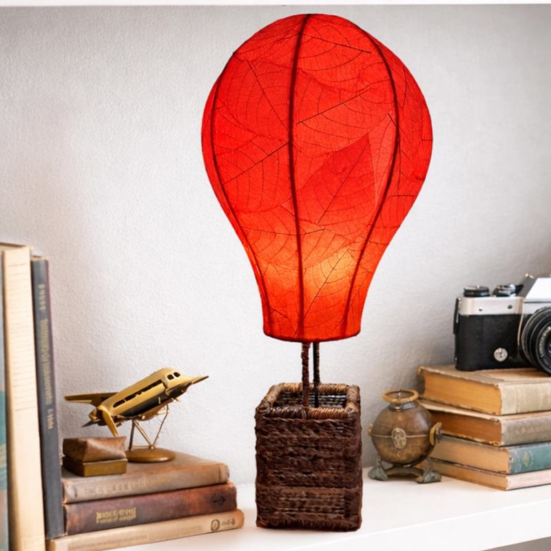 Hot Air Balloon Table Lamp - Red