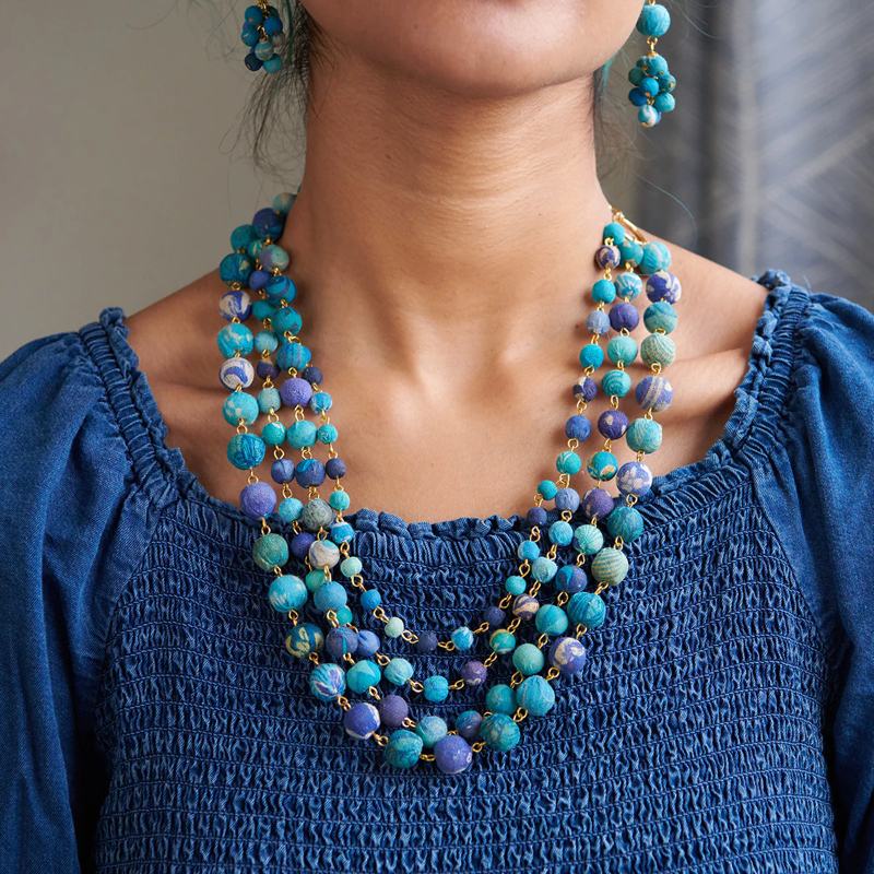 Kantha Azure Karita Necklace 1