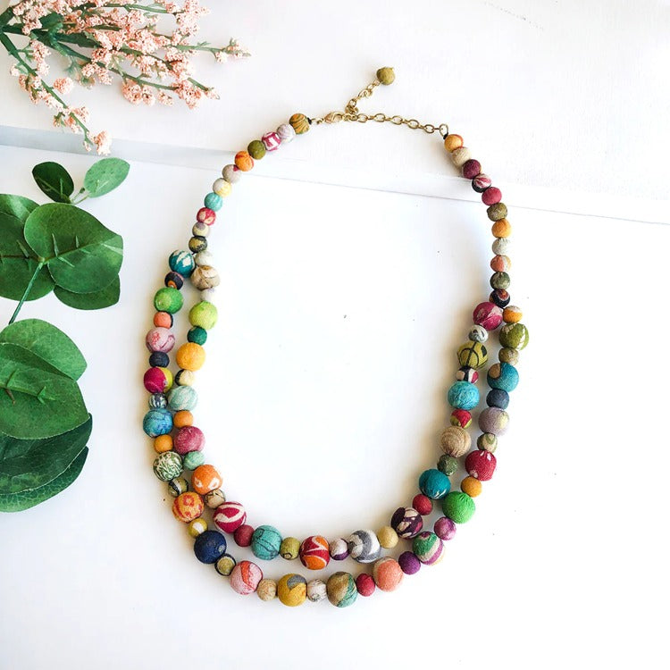 Kantha Tandem Necklace 2
