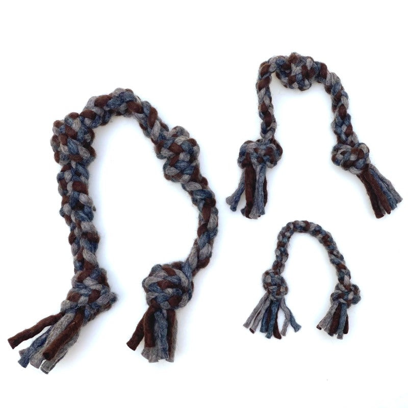 Knotted Rope Dog Toy Natural:Grey