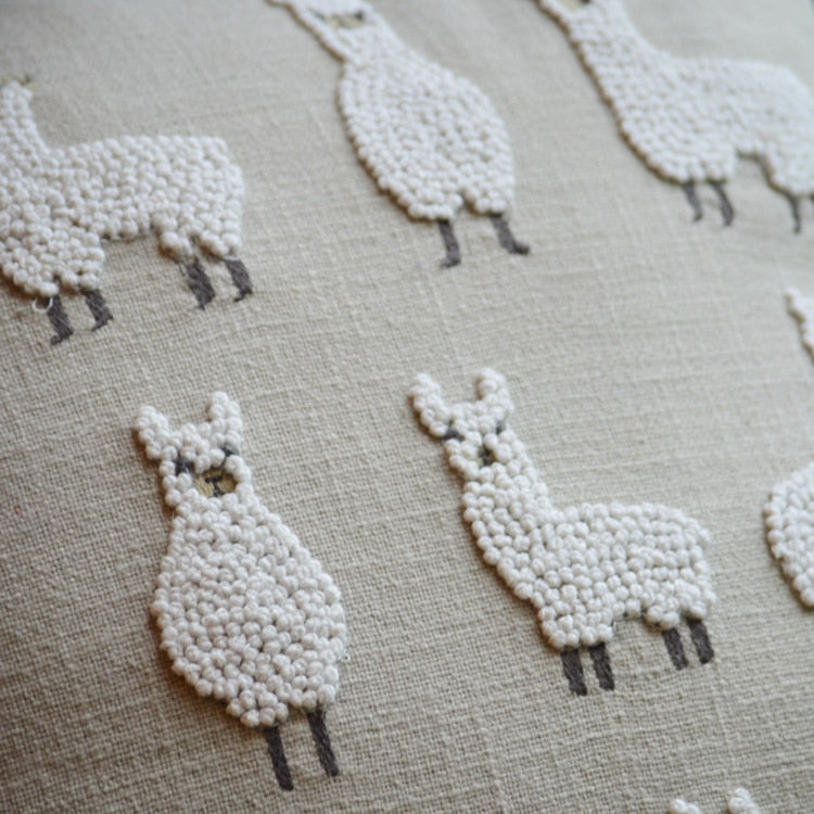 Knotty Llama Pillow Close Up