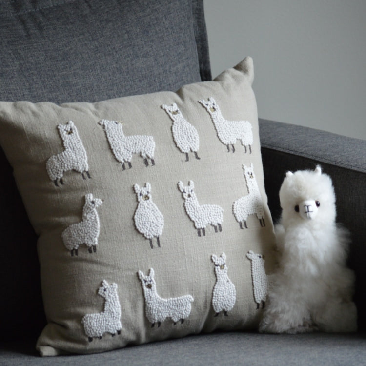 Knotty Llama Pillow Styled with Alpaca