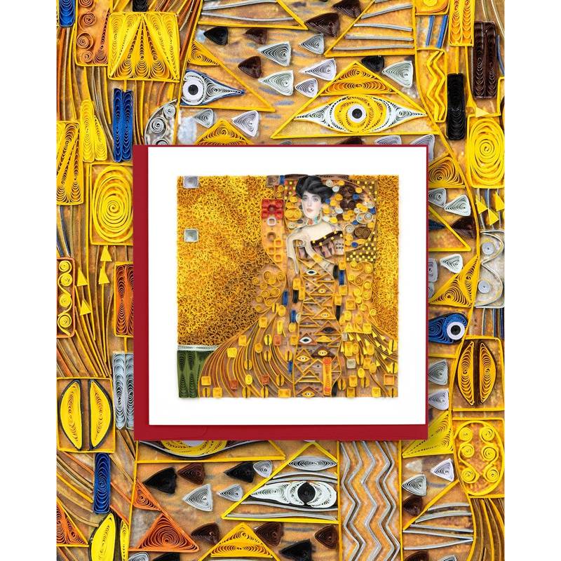 Lady in Gold Art Quilling Card 5