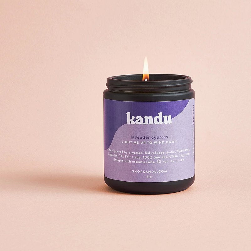 Lavender Cyprus 8oz Glass Candle