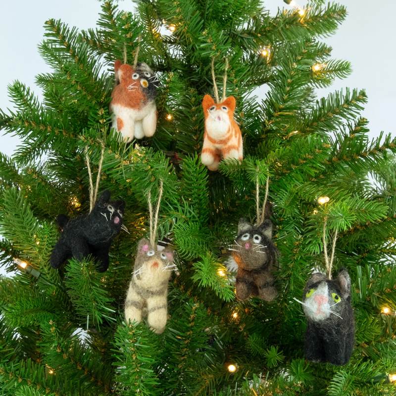 Little Felt Cat Ornament