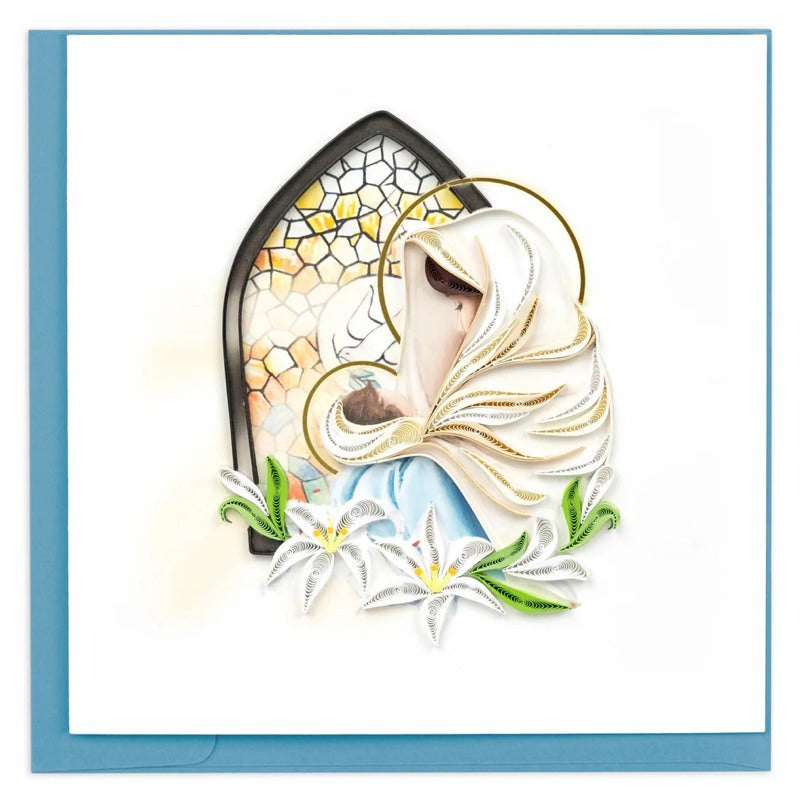 Mary & Baby Jesus Quilling Card