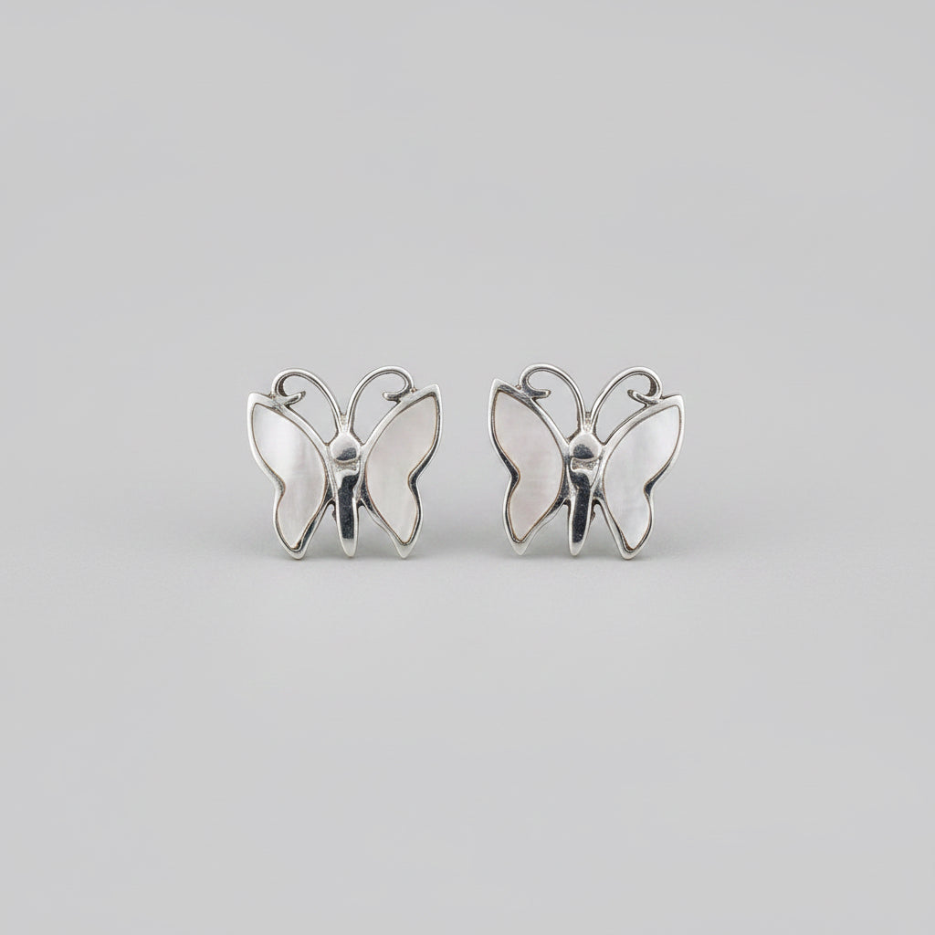 Mother of Pearl Butterfly Studs