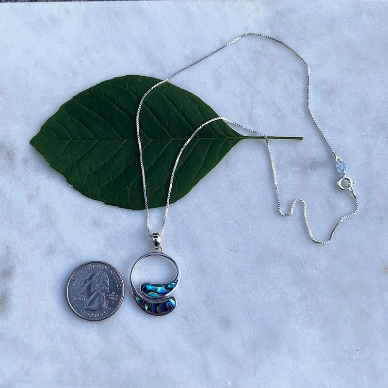 Open Circle Abalone Necklace