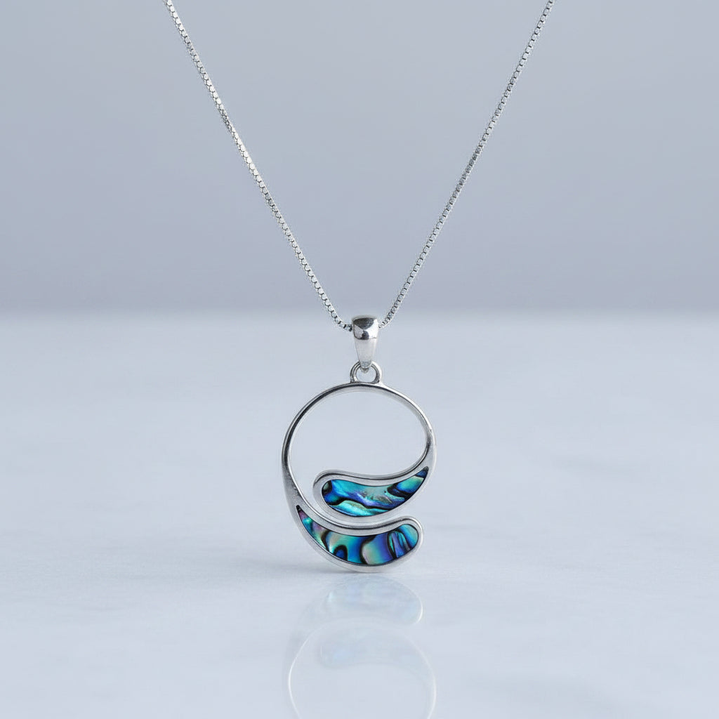 Open Circle Abalone Necklace