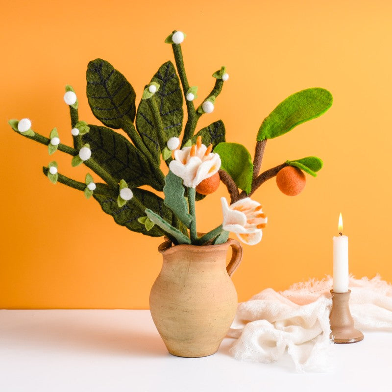 Plum Blossom Felt Flower Bouquet
