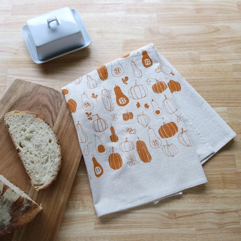 Pumpkin and Squash Fall Tea Towel