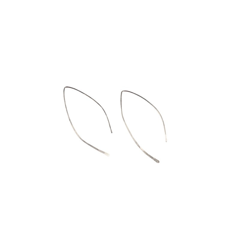 Qasioun Minimalist Multi Threaded Earrings Sterling Silver