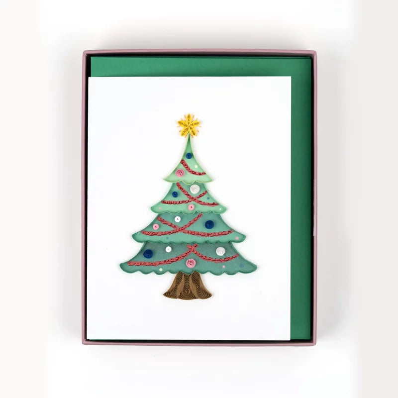 Quilled Christmas Trees Notecard Box Set