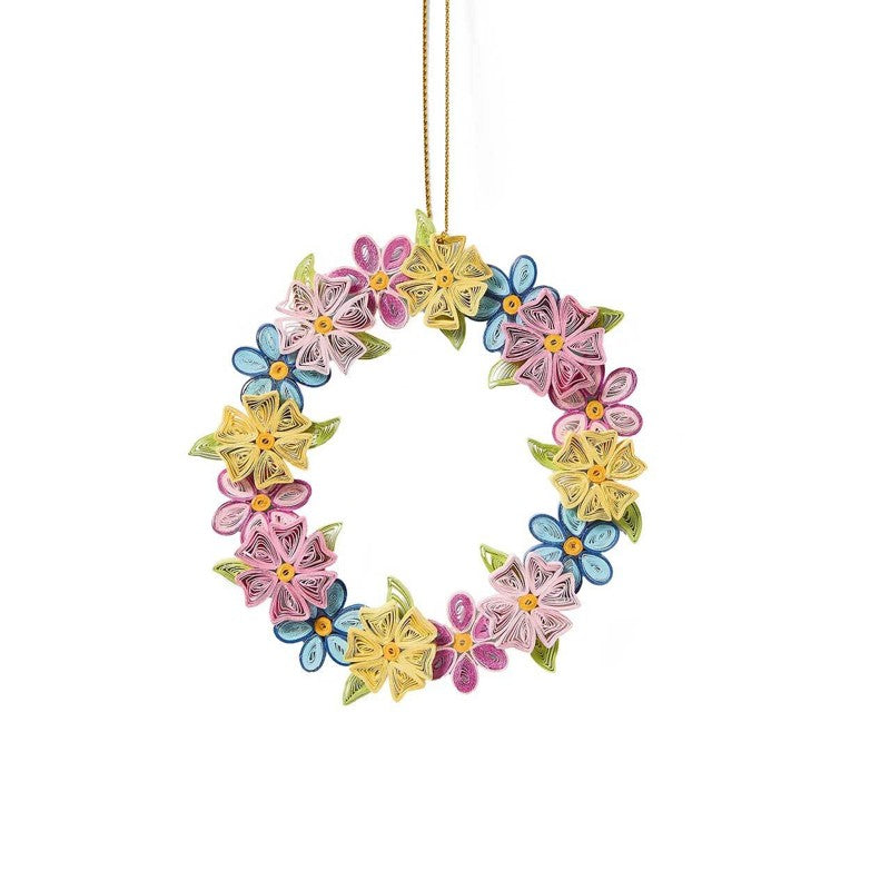 Quilled Floral Wreath Ornament