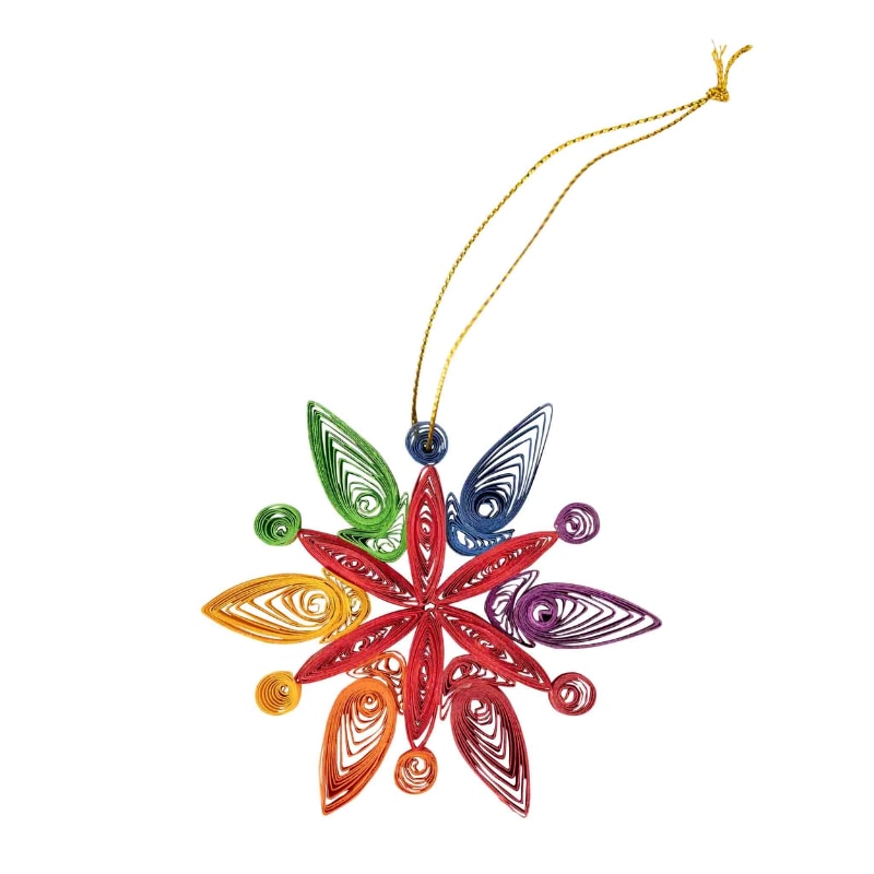 Quilled Snowflake Ornament Multi