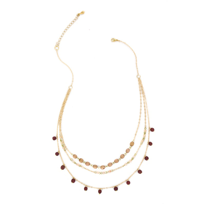 Roma Necklace - Burgundy
