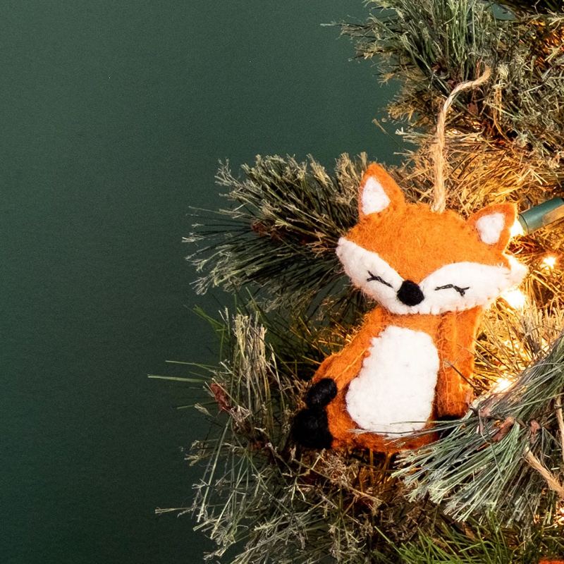 Red Fox Forest Animal Ornament