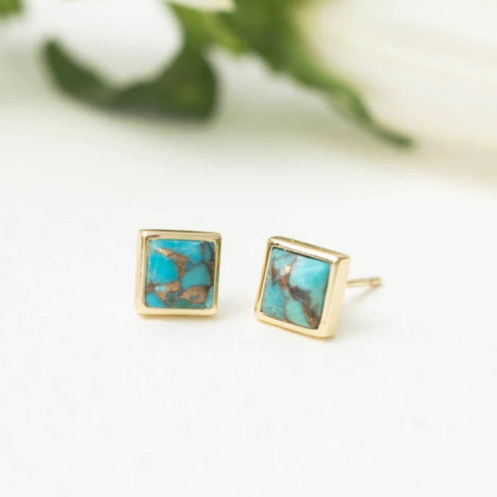 Refuge Natural Turquoise Studs
