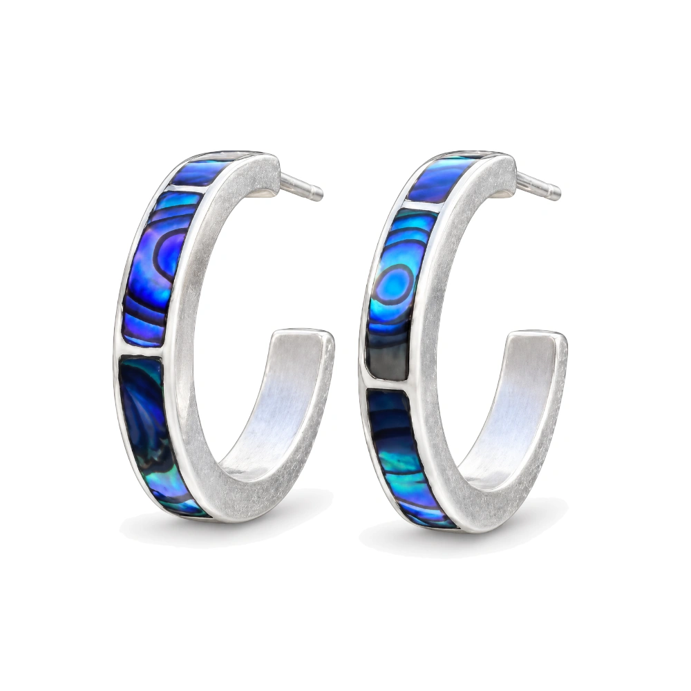 Abalone Inlay Huggies