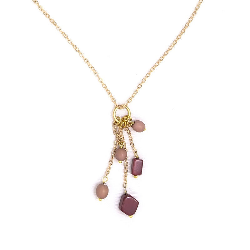 Skyline Necklace - Burgundy Fawn
