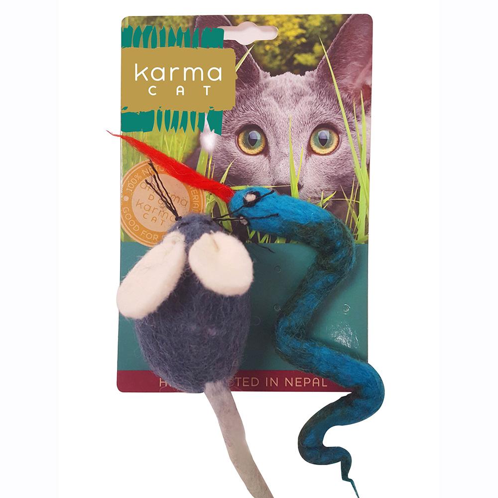 Snake & Mouse Cat Toy Set of 2