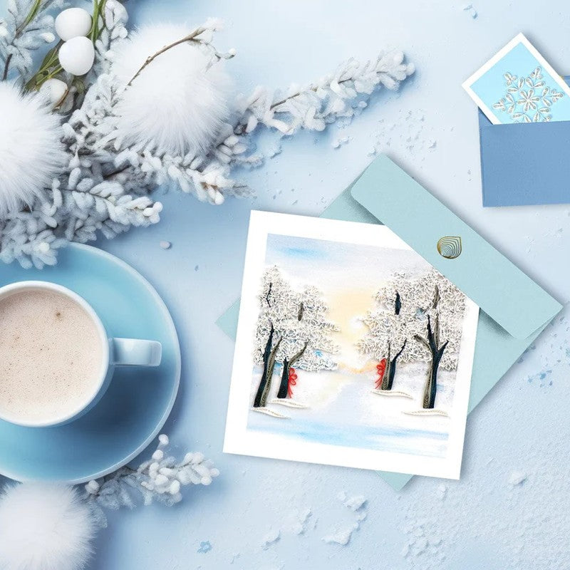 Snow Covered Trees Quilling Card 4